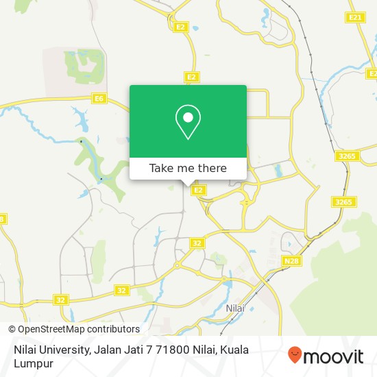 Nilai University, Jalan Jati 7 71800 Nilai map