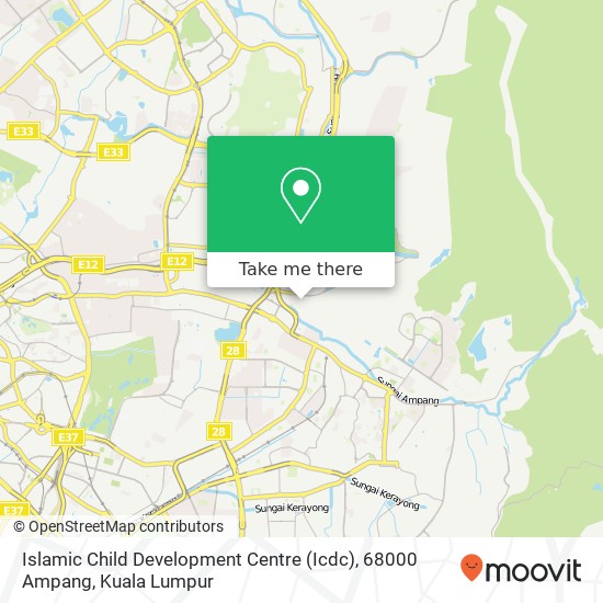 Islamic Child Development Centre (Icdc), 68000 Ampang map