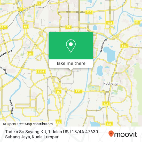 Tadika Sri Sayang KU, 1 Jalan USJ 18 / 4A 47630 Subang Jaya map