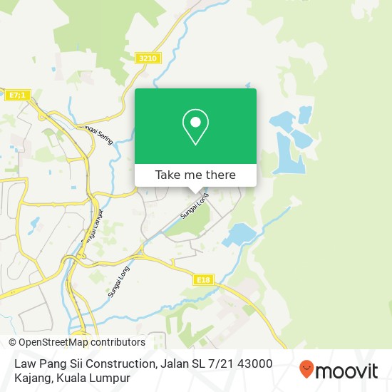 Law Pang Sii Construction, Jalan SL 7 / 21 43000 Kajang map