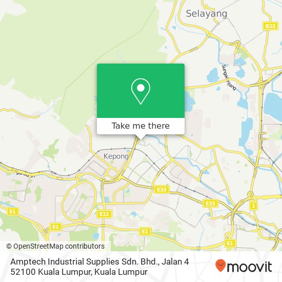 Amptech Industrial Supplies Sdn. Bhd., Jalan 4 52100 Kuala Lumpur map