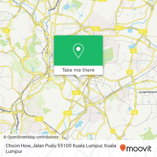 Peta Choon How, Jalan Pudu 55100 Kuala Lumpur