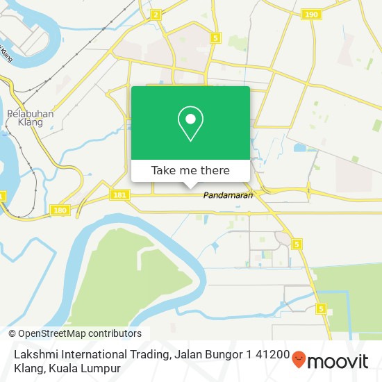 Peta Lakshmi International Trading, Jalan Bungor 1 41200 Klang