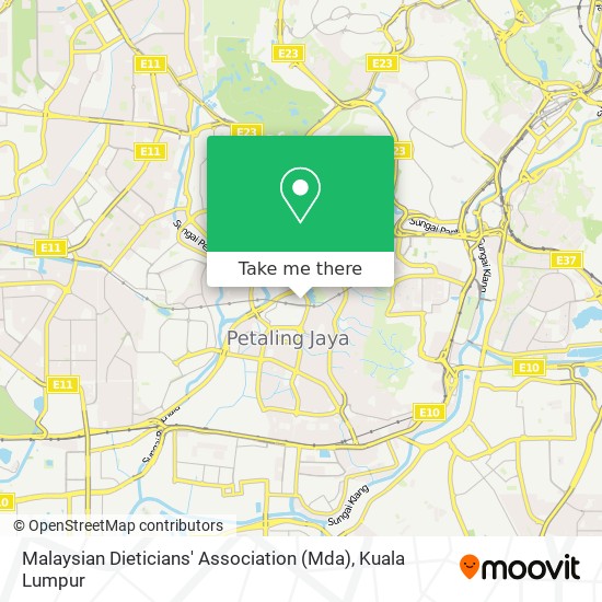 Malaysian Dieticians' Association (Mda) map