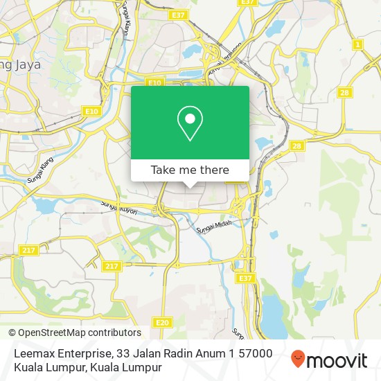 Leemax Enterprise, 33 Jalan Radin Anum 1 57000 Kuala Lumpur map