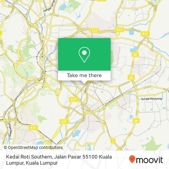 Kedai Roti Southern, Jalan Pasar 55100 Kuala Lumpur map