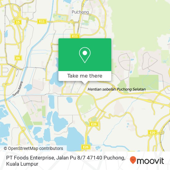 PT Foods Enterprise, Jalan Pu 8 / 7 47140 Puchong map