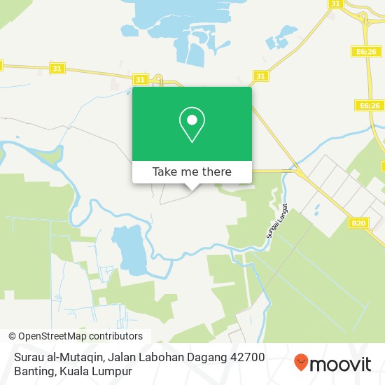 Peta Surau al-Mutaqin, Jalan Labohan Dagang 42700 Banting
