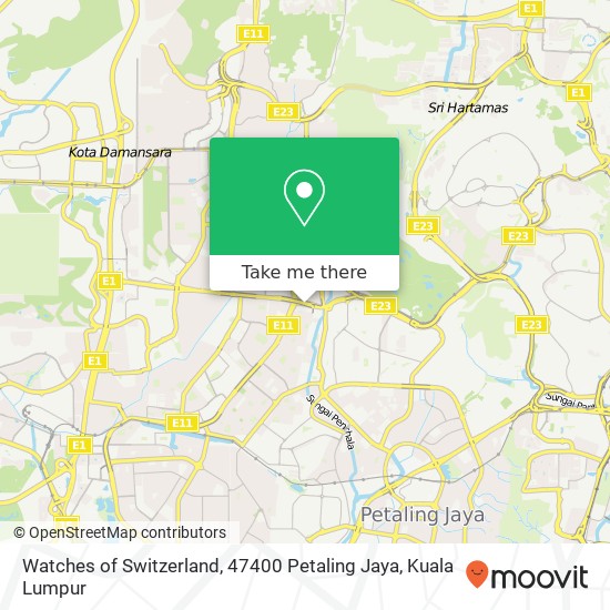 Watches of Switzerland, 47400 Petaling Jaya map