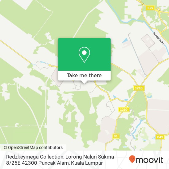 Redzkeymega Collection, Lorong Naluri Sukma 8 / 25E 42300 Puncak Alam map