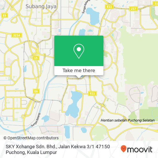 Peta SKY Xchange Sdn. Bhd., Jalan Kekwa 3 / 1 47150 Puchong