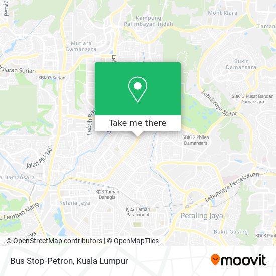 Bus Stop-Petron map