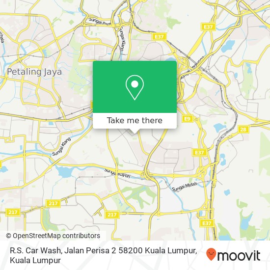 Peta R.S. Car Wash, Jalan Perisa 2 58200 Kuala Lumpur