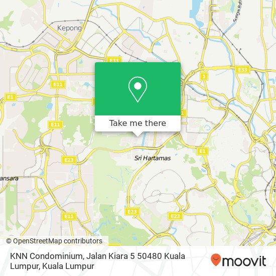 KNN Condominium, Jalan Kiara 5 50480 Kuala Lumpur map