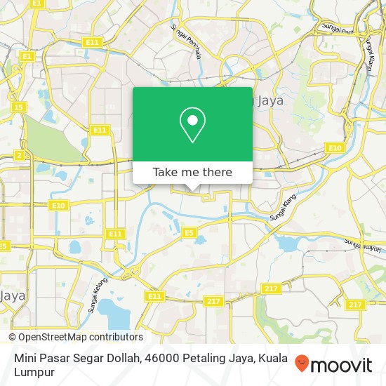Peta Mini Pasar Segar Dollah, 46000 Petaling Jaya