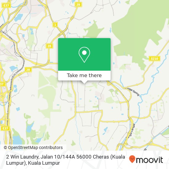 2 Win Laundry, Jalan 10 / 144A 56000 Cheras (Kuala Lumpur) map