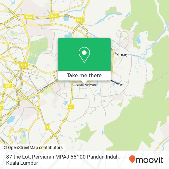 87 the Lot, Persiaran MPAJ 55100 Pandan Indah map