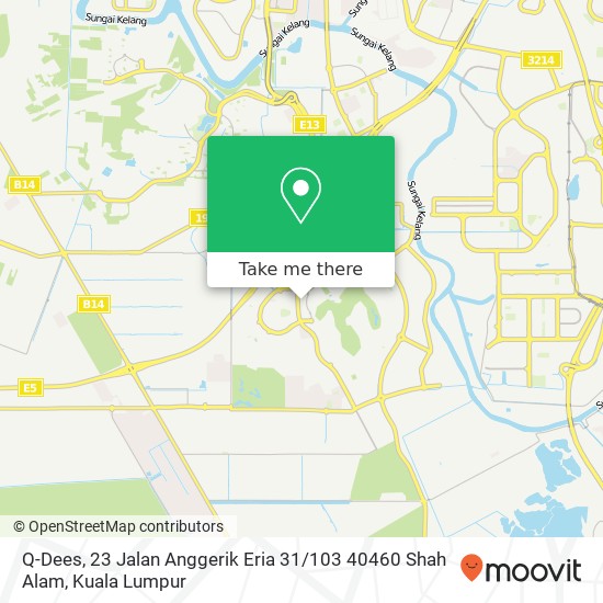 Peta Q-Dees, 23 Jalan Anggerik Eria 31 / 103 40460 Shah Alam
