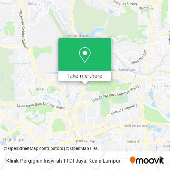 Klinik Pergigian Insyirah TTDI Jaya map