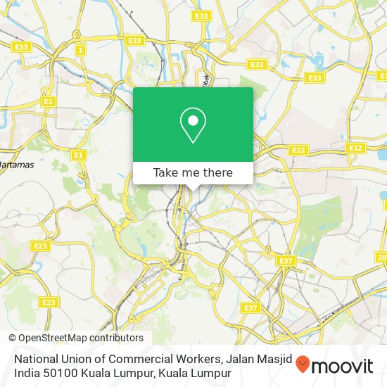 National Union of Commercial Workers, Jalan Masjid India 50100 Kuala Lumpur map