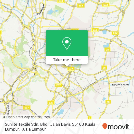 Sunlite Textile Sdn. Bhd., Jalan Davis 55100 Kuala Lumpur map