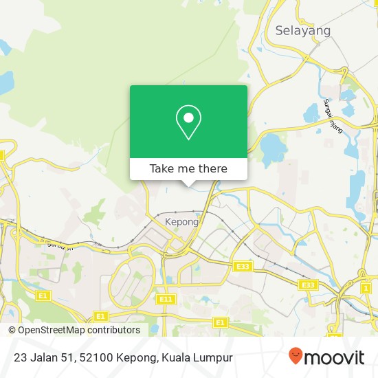 23 Jalan 51, 52100 Kepong map