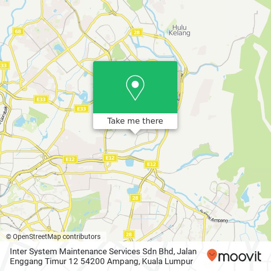 Inter System Maintenance Services Sdn Bhd, Jalan Enggang Timur 12 54200 Ampang map