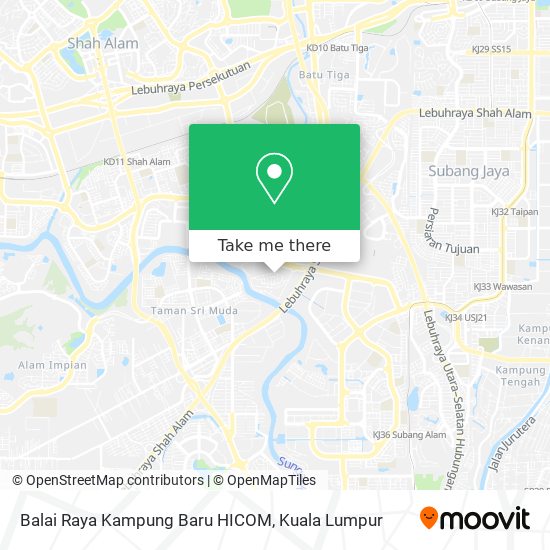 Peta Balai Raya Kampung Baru HICOM