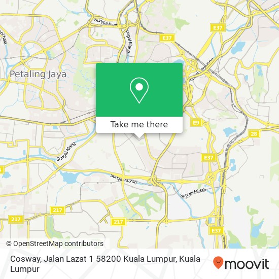 Peta Cosway, Jalan Lazat 1 58200 Kuala Lumpur