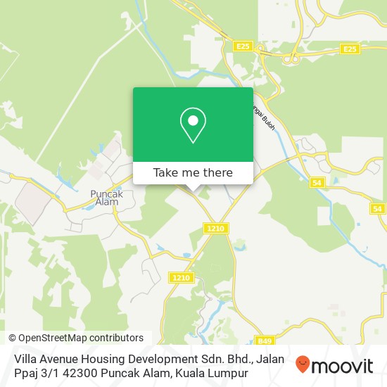 Villa Avenue Housing Development Sdn. Bhd., Jalan Ppaj 3 / 1 42300 Puncak Alam map