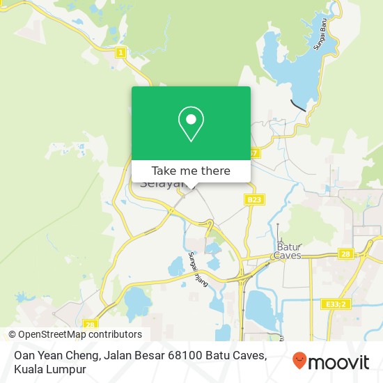Peta Oan Yean Cheng, Jalan Besar 68100 Batu Caves