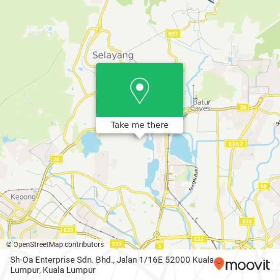 Sh-Oa Enterprise Sdn. Bhd., Jalan 1 / 16E 52000 Kuala Lumpur map