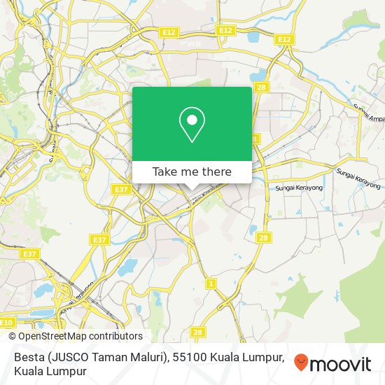 Besta (JUSCO Taman Maluri), 55100 Kuala Lumpur map