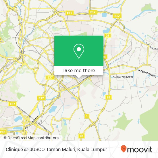 Peta Clinique @ JUSCO Taman Maluri