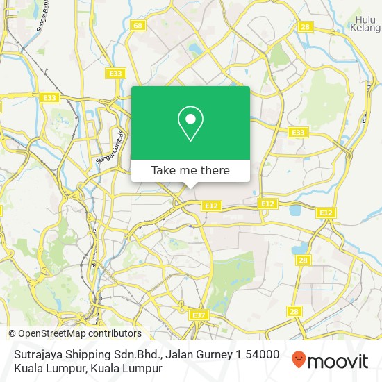 Sutrajaya Shipping Sdn.Bhd., Jalan Gurney 1 54000 Kuala Lumpur map