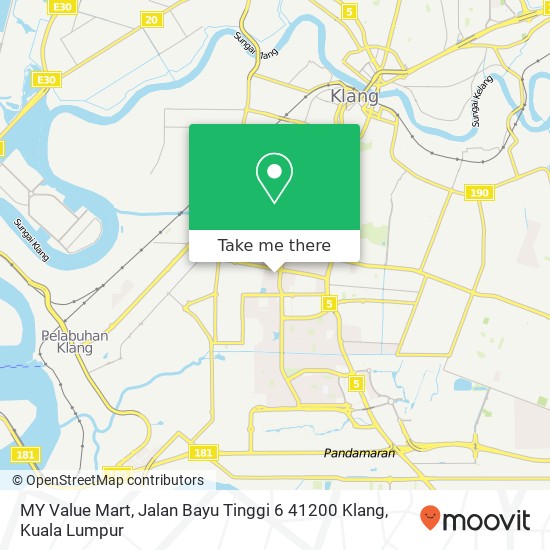 MY Value Mart, Jalan Bayu Tinggi 6 41200 Klang map