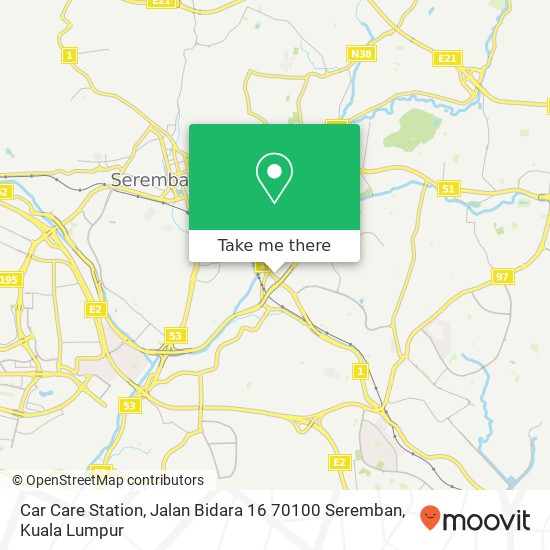 Car Care Station, Jalan Bidara 16 70100 Seremban map