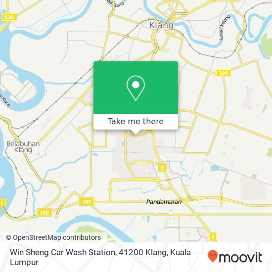 Peta Win Sheng Car Wash Station, 41200 Klang