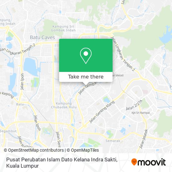 Peta Pusat Perubatan Islam Dato Kelana Indra Sakti