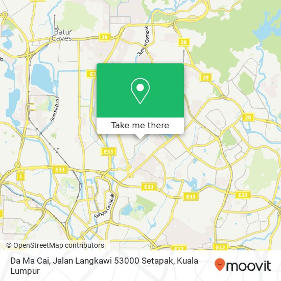 Da Ma Cai, Jalan Langkawi 53000 Setapak map