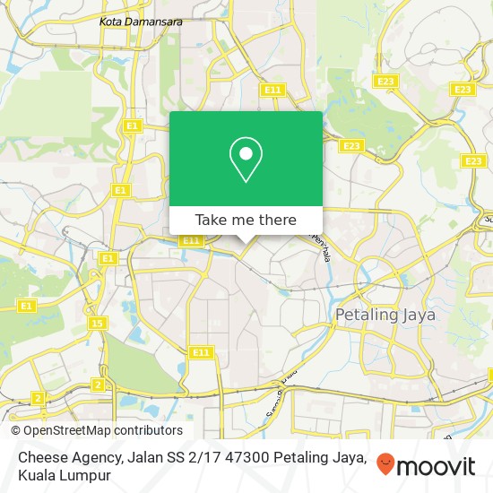 Cheese Agency, Jalan SS 2 / 17 47300 Petaling Jaya map