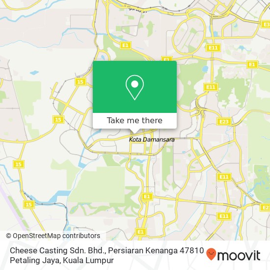 Cheese Casting Sdn. Bhd., Persiaran Kenanga 47810 Petaling Jaya map