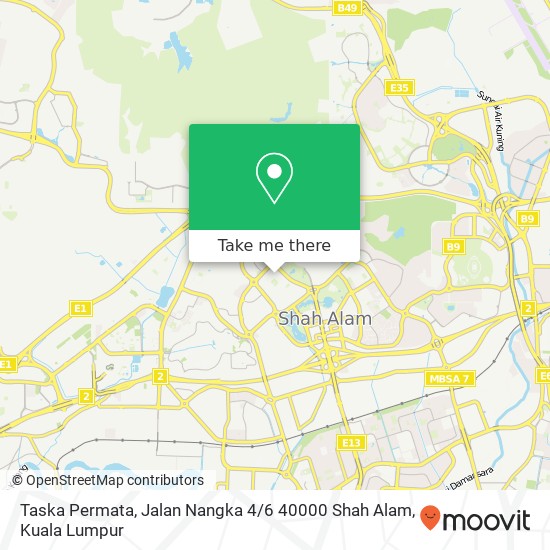 Taska Permata, Jalan Nangka 4 / 6 40000 Shah Alam map
