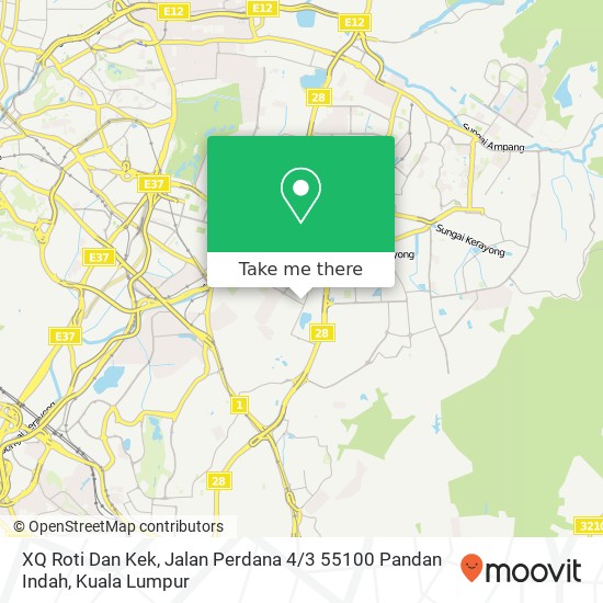 XQ Roti Dan Kek, Jalan Perdana 4 / 3 55100 Pandan Indah map