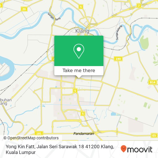 Peta Yong Kin Fatt, Jalan Seri Sarawak 18 41200 Klang