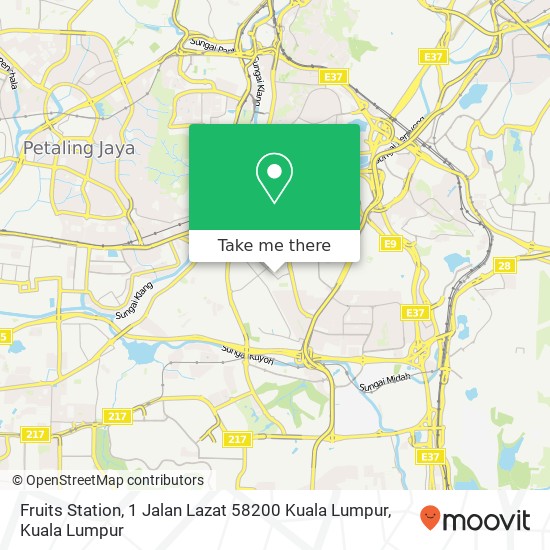 Peta Fruits Station, 1 Jalan Lazat 58200 Kuala Lumpur