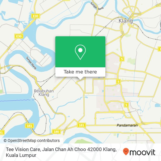 Tee Vision Care, Jalan Chan Ah Choo 42000 Klang map