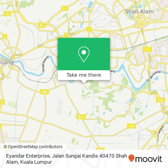Eyandar Enterprise, Jalan Sungai Kandis 40470 Shah Alam map