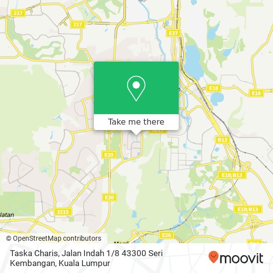 Taska Charis, Jalan Indah 1 / 8 43300 Seri Kembangan map