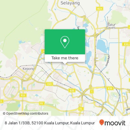 8 Jalan 1 / 33B, 52100 Kuala Lumpur map